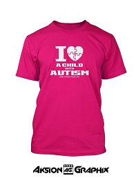 I Love a Child with Autism Pink